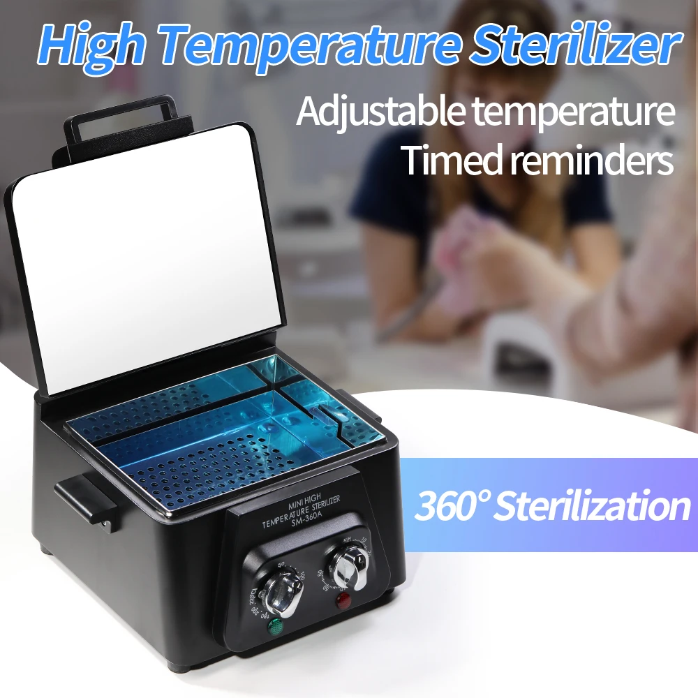 LINMANDA Sterilizer for Nail Tools High Temperature Metal Equipment High Temp for Spa Salon Barber Shops Salon Hairdressing Tool