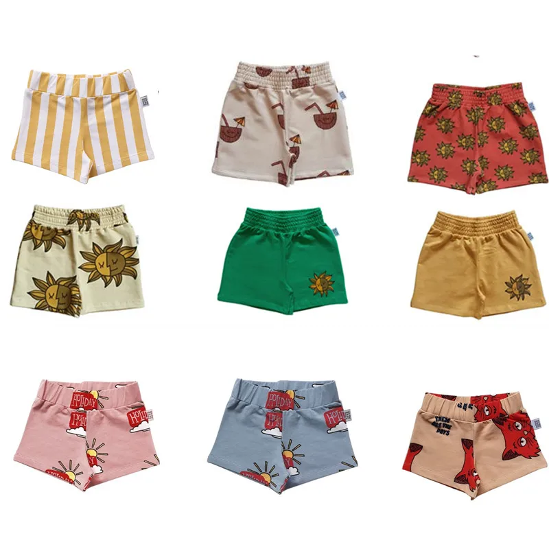 Children Shorts One Day Brand Kids Summer Cotton Boys Brand Knee Length Toddler Panties Beach Short Sports Pants Baby Girl Pants,boys shorts
