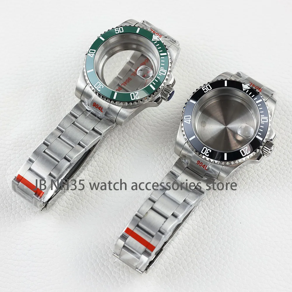 40 mm NH35-Uhrengehäuse, 904L Oyster/Jubilee-Armband, Keramiklünette, Saphirglas, wasserdicht, für GMT SUB Yacht NH35 NH36 Uhrwerk – Detail 10