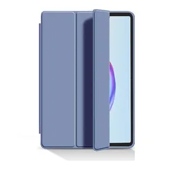 Tri - Fold Folio Stand Protective Tablet Cover with TPU Soft Shell and Auto Wake/Sleep for Infinix Xpad 20 Pro (Purple)