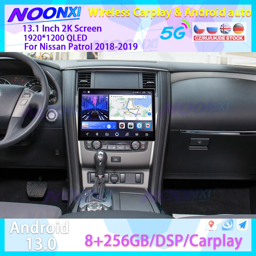 

Автомагнитола для Nissan патруль 2018-2019 Carplay Android 13, мультимедийный видеоплеер, GPS-навигация, головное устройство, стерео DSP головное устройство BT