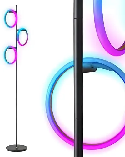 

Floor Lamp, Great Living Room Decor, Tall Tree Lamp for Offices, Contemporary Lamp for Living Rooms, Standing Lamp with 3 LED Li