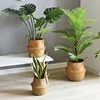 Wicker Storage Basket Flower Baskets Laundry Storage Decorative Basket Rattan Flower Pot Garden Planters Household Organizer 1