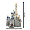 MINISO Disney Princess Castles Model Modular 71040s 43222s Building Blocks MOC Bricks Adults Toy Birthday Christmas Gifts 5
