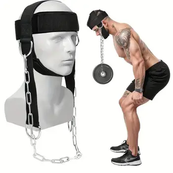 Imbracatura per la Testa per Allenamento in Palestra, Rafforzatore per Collo e Testa con Imbottitura Confortevole