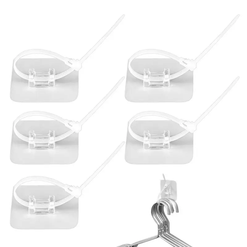 Wall Cable Holder Hose Holder Adhesive Clips 5pcs No Drilling Pipe Buckle Adjustable Hose Clip Cable Holders Waterproof