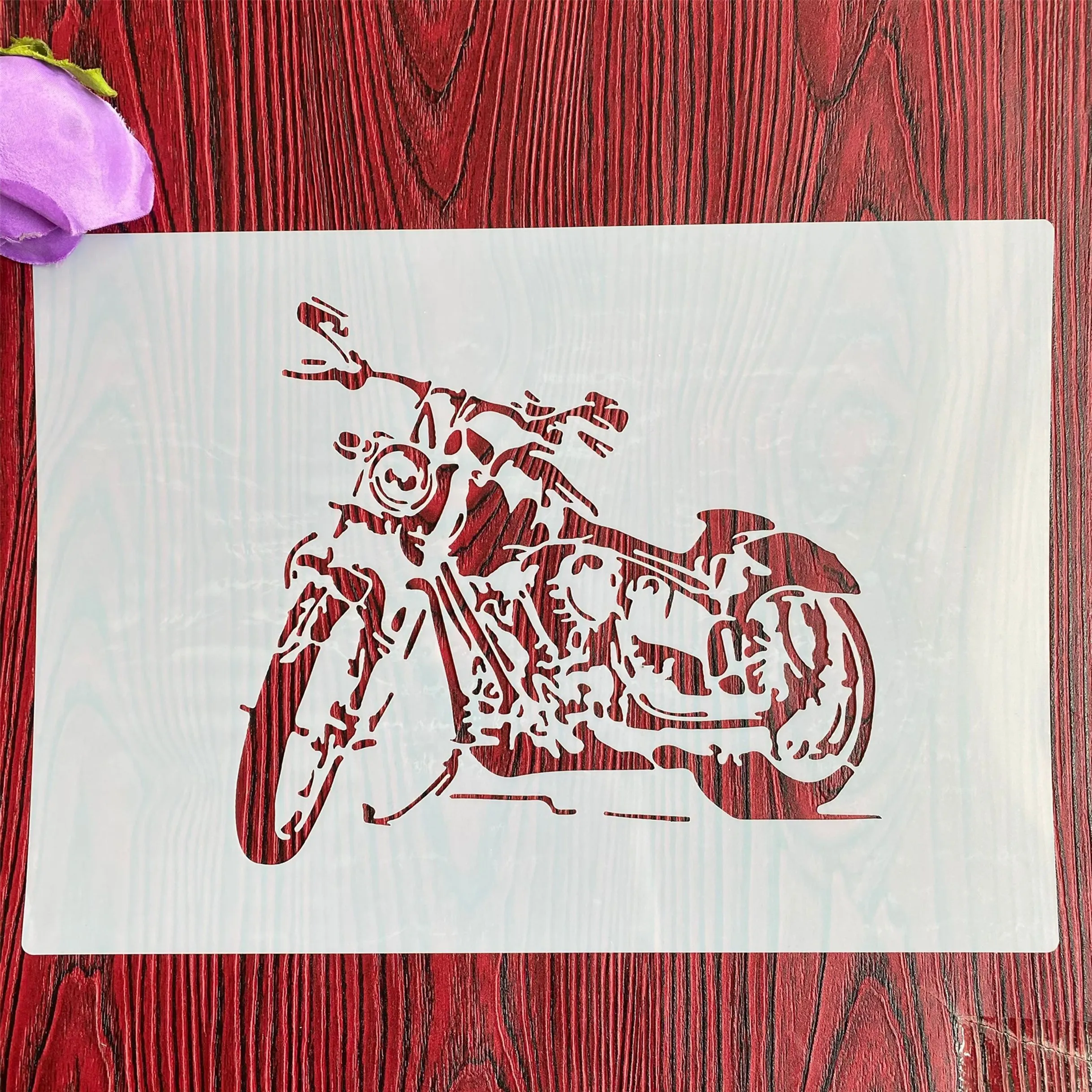 

A4 29 *21cm DIY Stencils wall Painting Scrapbook Coloring Embossing Album Decorative Paper Card Template wall motorcycle