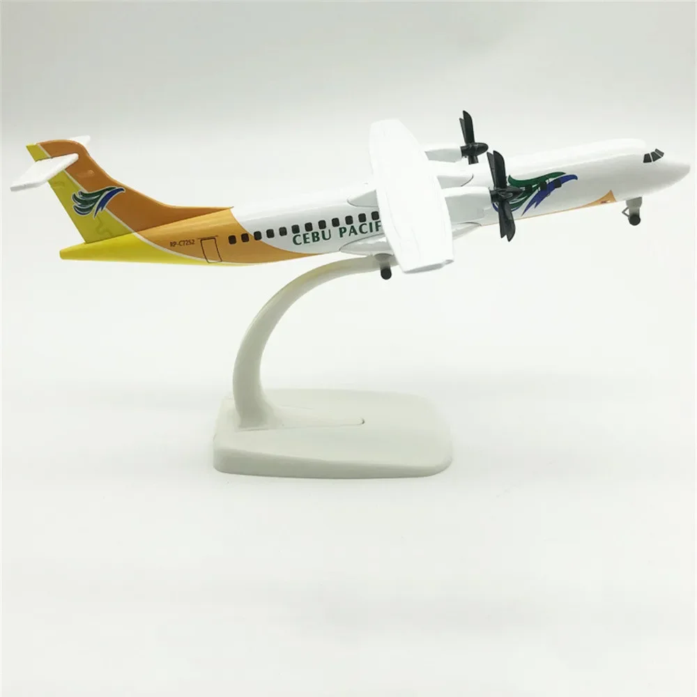 Новая модель самолета 20 см Филиппины CEBU PACIFIC AIR ATR Airlines из сплава металла, модель самолета с колесами, пропеллеры