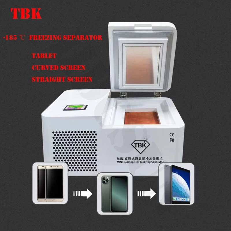 

TBK 578 Degree LCD Mini Separator Machine Freezer Touch Screen Separating Machine for iphone Samsung Curved Screen Refurbish