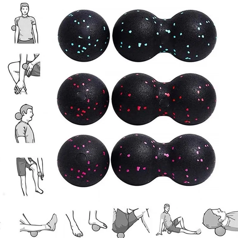 EPP 8cm Peanut Balls Body Massage Fascia Ball High Density Muscle Relaxation Lacrosse Fitness Yoga Myofascia Ball Relieve Pain massage ball yoga ball fascia ball