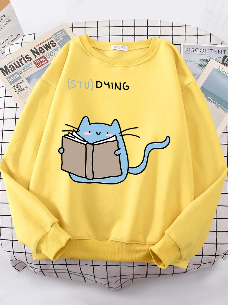 thumbnail image 1 of Sudadera con capucha para mujer, suéter de gran tamaño con estampado de gato, moda coreana, Kawaii, Animal, novedad de 2022, 1 of 5