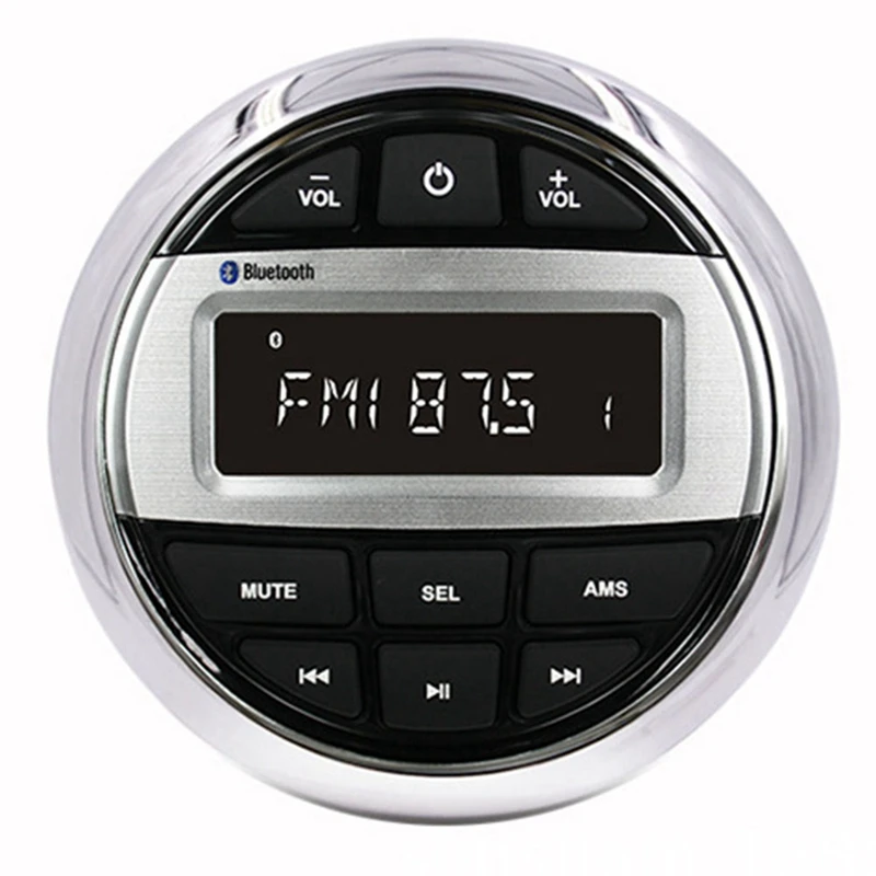 

1 PCS Bluetooth Marine Stereo Boat Radio Waterproof Black Plastic+Metal For Yacht Gauge ATV UTV Cart Motorcycle