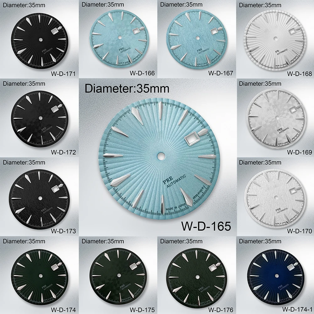 

35mm S Logo Cocktail Gradient Dial Suitable For NH35/NH36/4R Automatic Movement Watches Modification Accessories