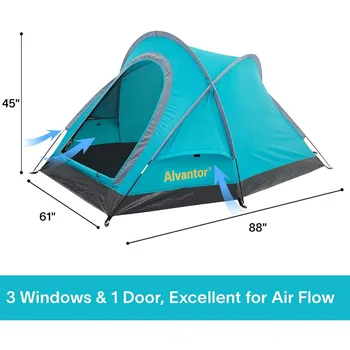 Outdoor Warrior Pro Camping Tent with Lightweight Design, Waterproof Protection, Spacious Family-Friendly Interior 6