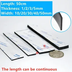Enhanced Anti - Skid Silicone Sealing Strip - Self - Adhesive, Shock Absorption, High - Temperature Resistant, 50cm, Black - 50cm