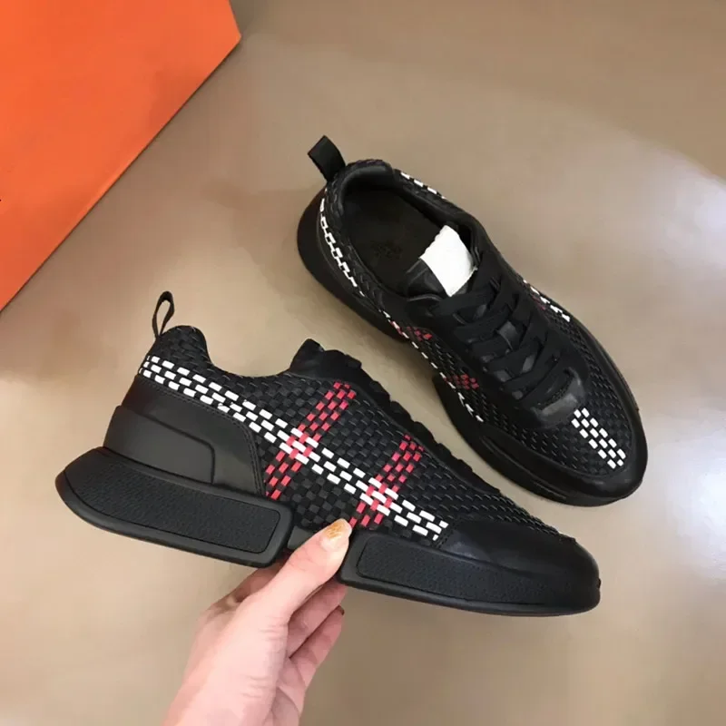 

High Quality Designers Summer Breathable Air Mesh Sneakers Simple Fashion Lace-up Flats Lac-Up Mens Trainers Casual shoes