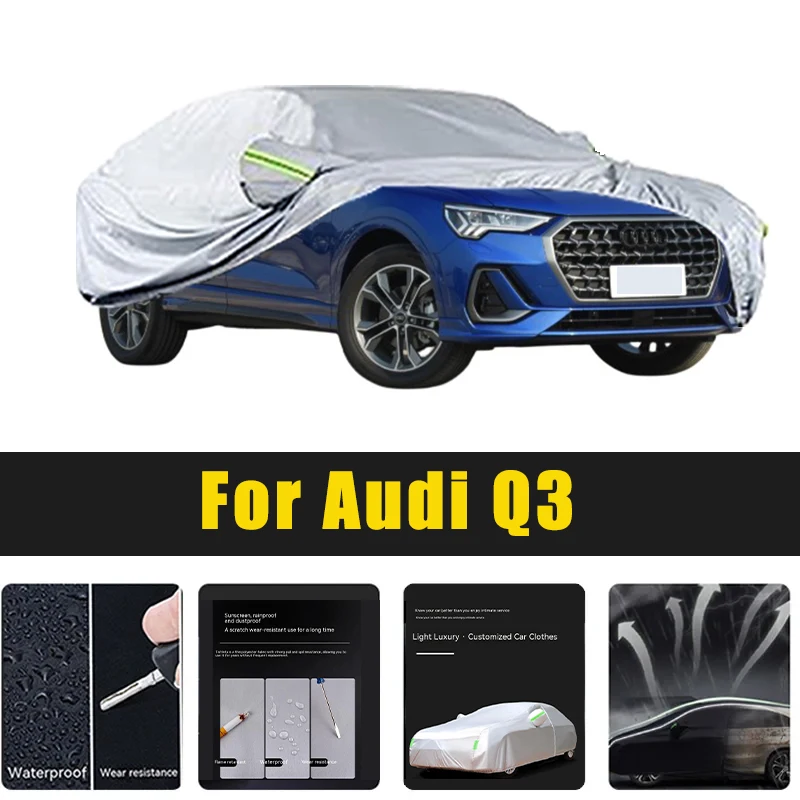 

Full Car Covers Outdoor Sun UV Protection Dust Rain Snow Oxford cover Protective For Audi Q3 Accessories