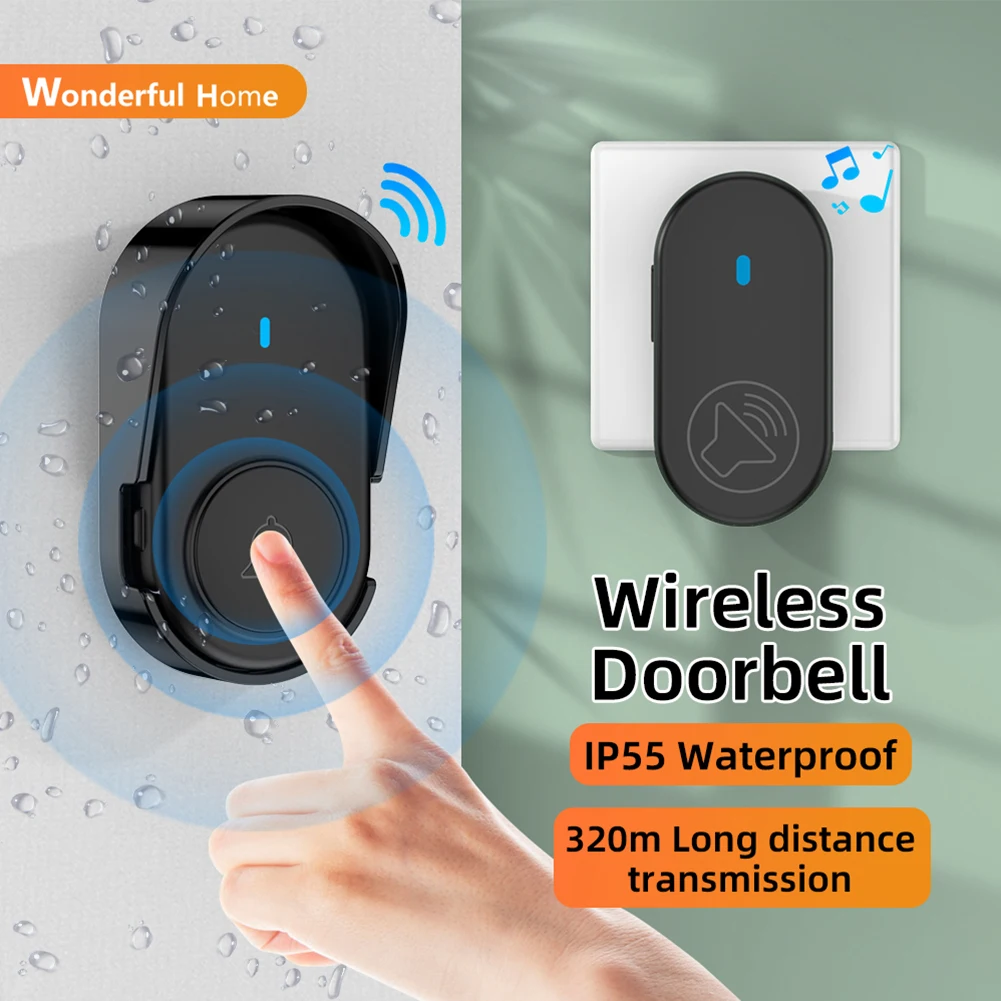 Smart Wireless Doorbell Intelligent Audio Door Bell Intercom Waterproof Security Smart Home Improvement Accessory
