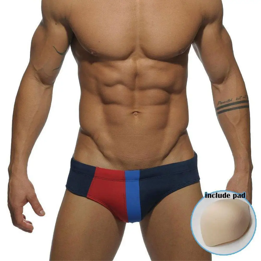 1PCS Men Swimming Trunks Underwear Briefs Sponge Protective Pad Swimsuit Enlarge Penis Pouch Pad Inside Front Protection