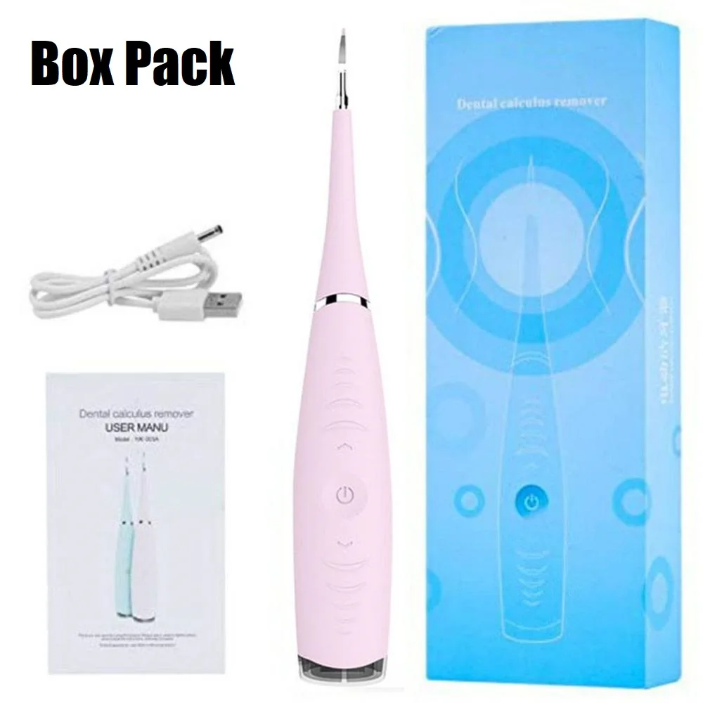 Limpiador de dientes eléctrico portátil, raspador de dientes sónico, eliminador de manchas de sarro y cálculo dental para adultos, herramienta para blanquear los dientes