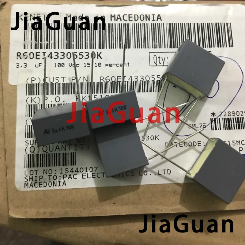 Capacitor de Filme de Cobre Arcotronics 335 100v Mkt 3.3u 100v 3300nf Itália 3.3uf 100v 20 Peças av R60 3.3uf 100v P15 mm