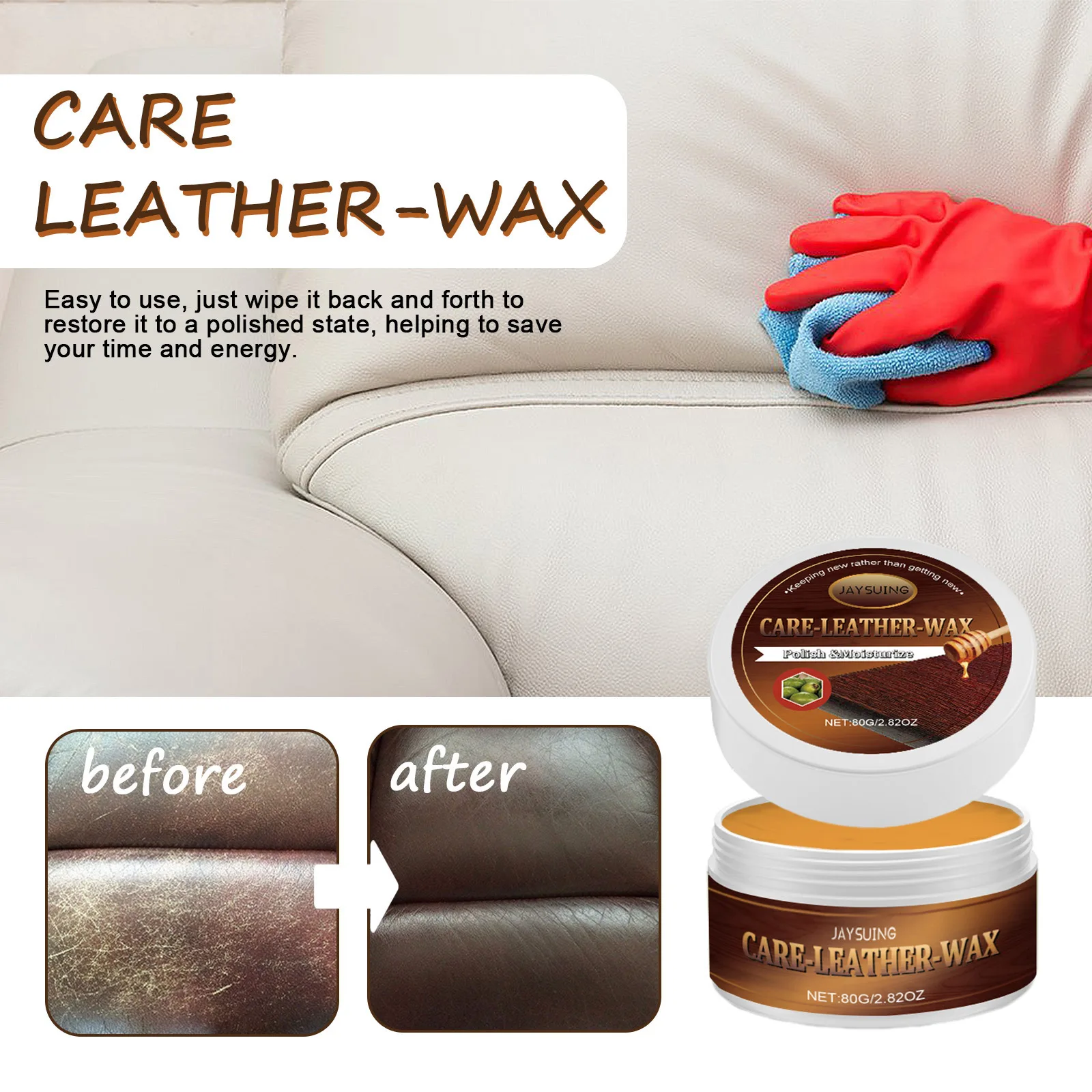 Leather Repair Kit Leather Repair Wax Colorful Car Home Repair Scratch Cracks Sofa Shoes Leather Complementary Refurbishing Polishing Paste leather repair gel