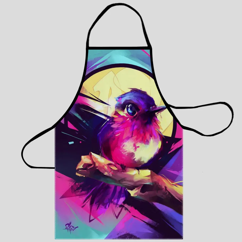 

Новые фартуки с животными, Кухонные фартуки для женщин, ткань Оксфорд, чистящие передники, домашнее приготовление еды