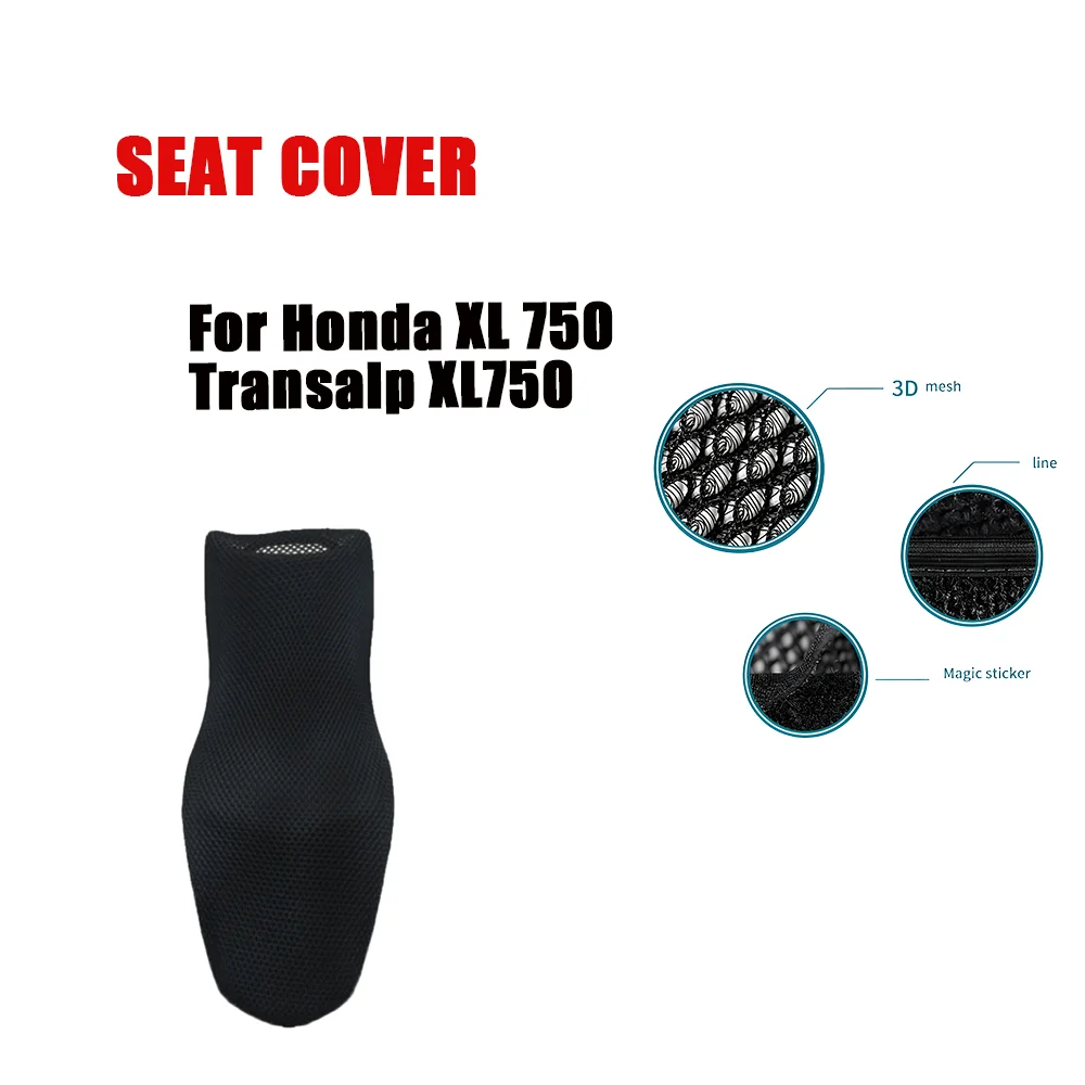 For Honda XL 750 Transalp XL750 motorcycle Accessories Seat Cushion Cover Anti-Slip Mesh Fabric Protector