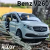1:32 Benzs V260 MPV Alloy Car Model Diecast Metal Toy Vehicle Car Model Sound and Light Collection Childrens Toy Gift F178 1