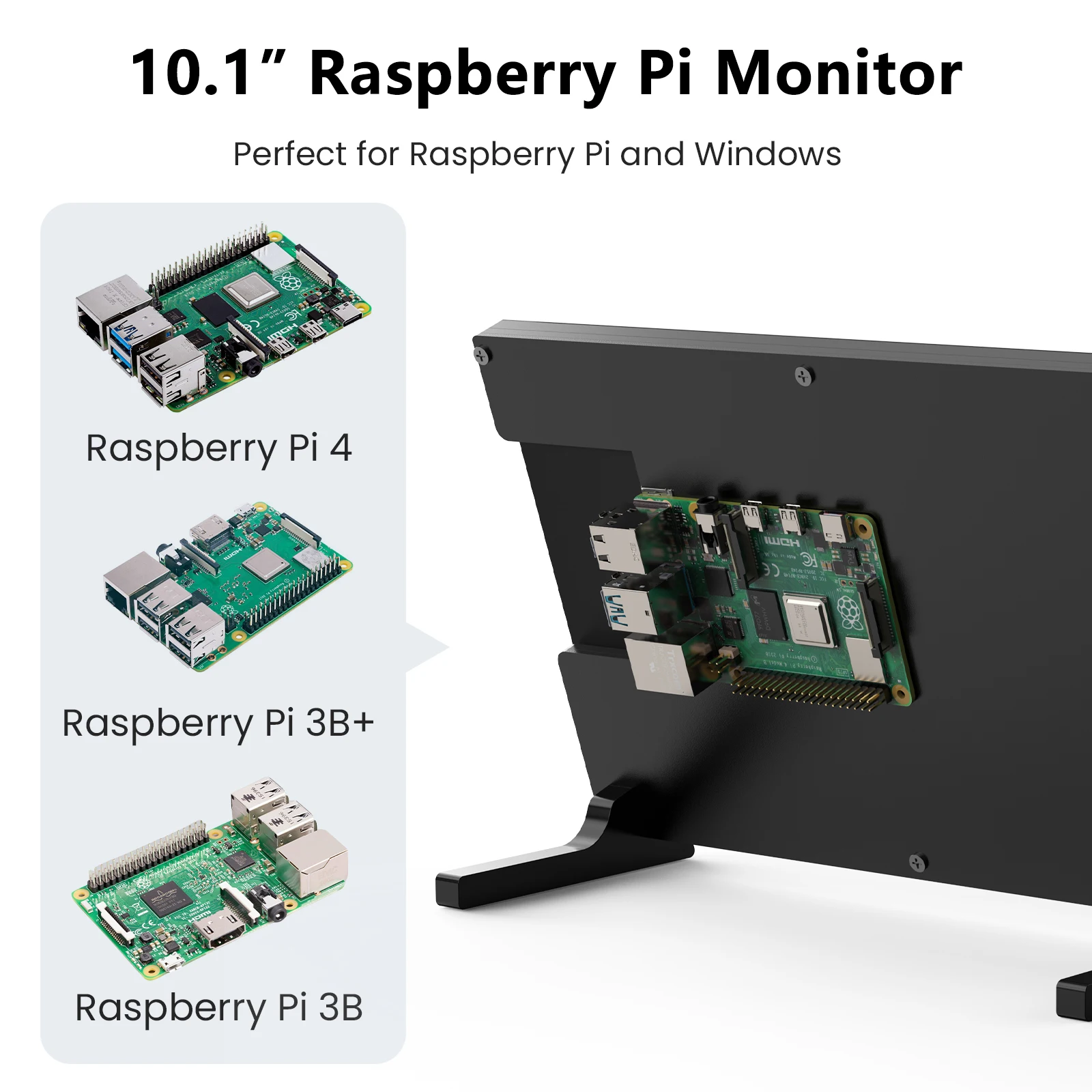 Eyoyo-pantalla táctil capacitiva portátil para Raspberry Pi, 10,1x1280, 800 pulgadas, Compatible con Win 8/10, monitor portatil táctil, monitores portátiles