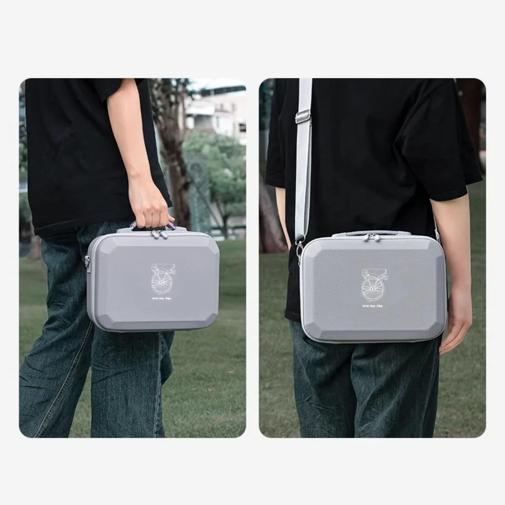 For DJI Flip Storage Bag Protective Carrying Case PU Leather Drop-resistant Hard Shell Handbag for DJI Flip Drones Accessories