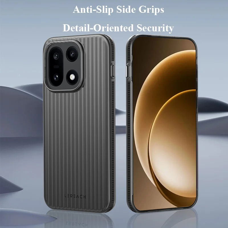 Lereach Corrugated Matte Anti-Slip Slim Phone Case - Fingerprint-Resistant with Multi-Color Options