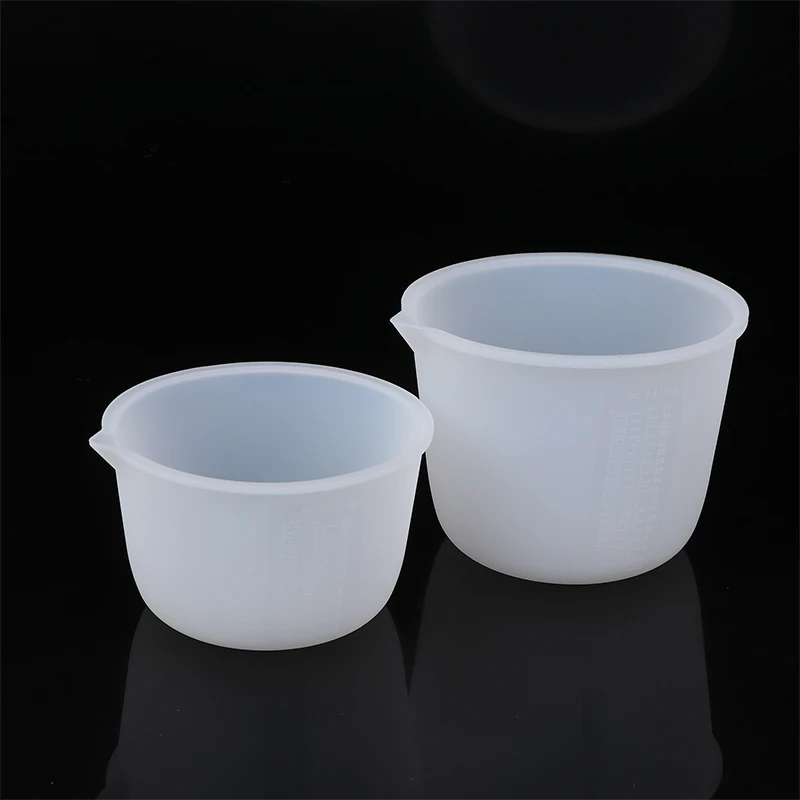 

1 Pc 600/1000ml Silicone Measuring Cup With Scale Reusable Silicone Mixing Cup Durable Easy Clean For Epoxy Resin Jewelry Making