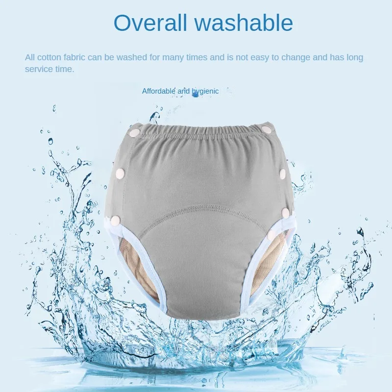 

Cotton Incontinence Pants for Adults: Washable, Breathable, Adjustable Leak-Proof Underwear for Elderly Briefs