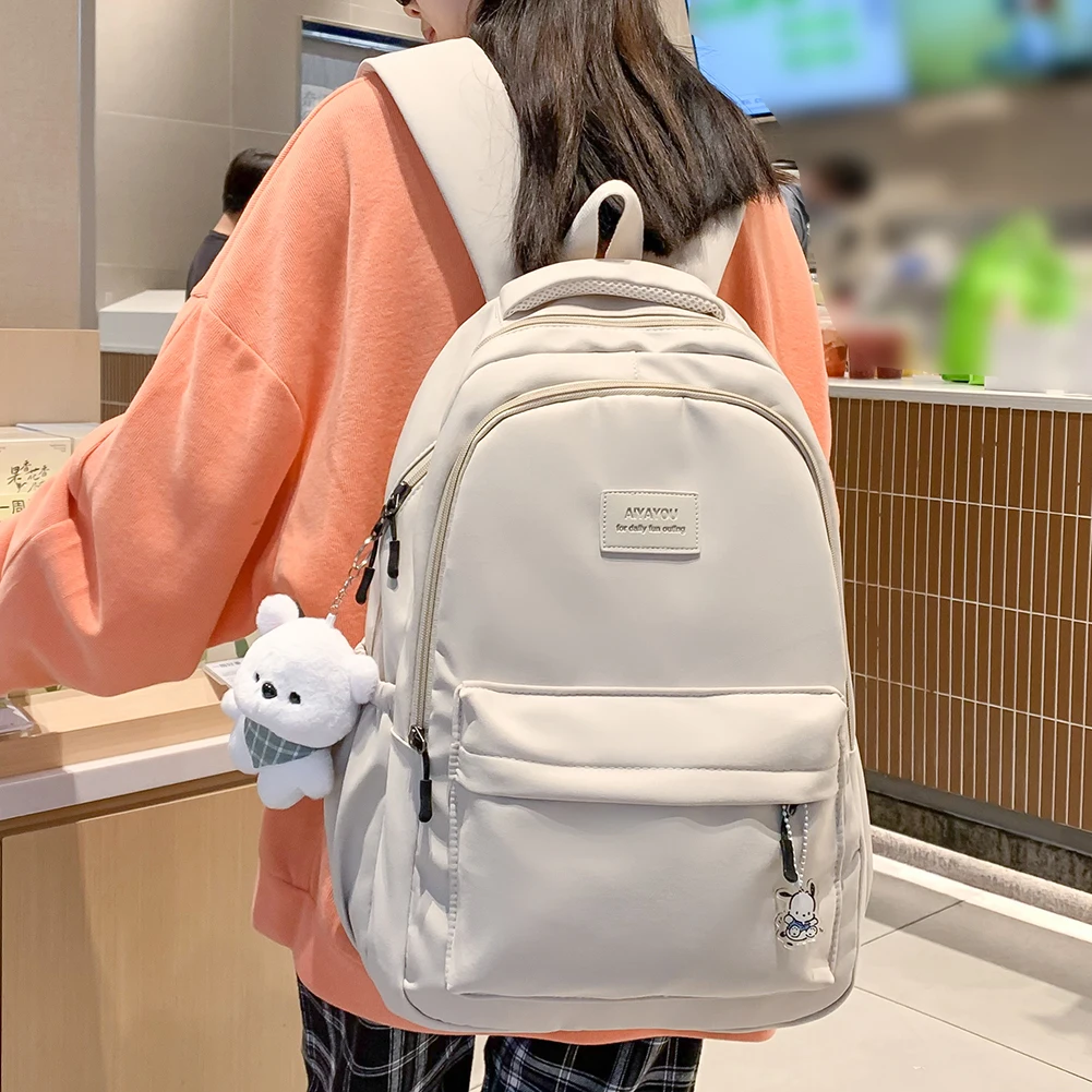High Capacity Students School Backpack School Bag for Girls College Women's Backpack Laptop Cute Travel Book Bag Nylon Rucksack