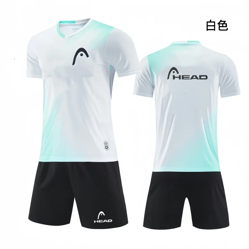 Men Sports Suit HEAD Men's T-shirt And Shorts Set Summer Men's Tennis Short Sleeve T-shirt Stylish And Comfortable Badminton Training Shorts men sports suit
