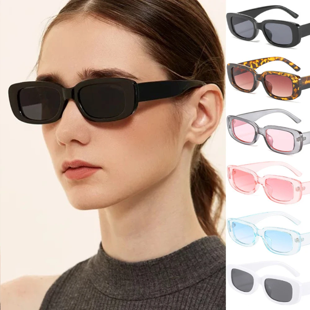 2022หญิง Sun Glasses Travel สี่เหลี่ยมผืนผ้าแว่นตากันแดดผู้ชายผู้หญิงแว่นตา Vintage Retro แว่นตากันแดด