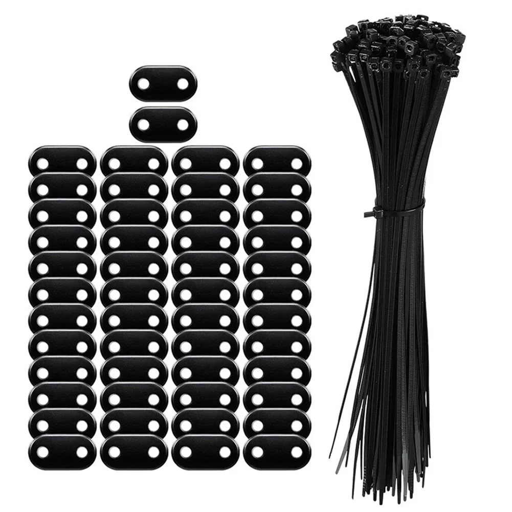 Complete Mounting Set for PVC Privacy Screens Weatherproof Clips for Gardens Patios and Fences 50 or 100 Pieces