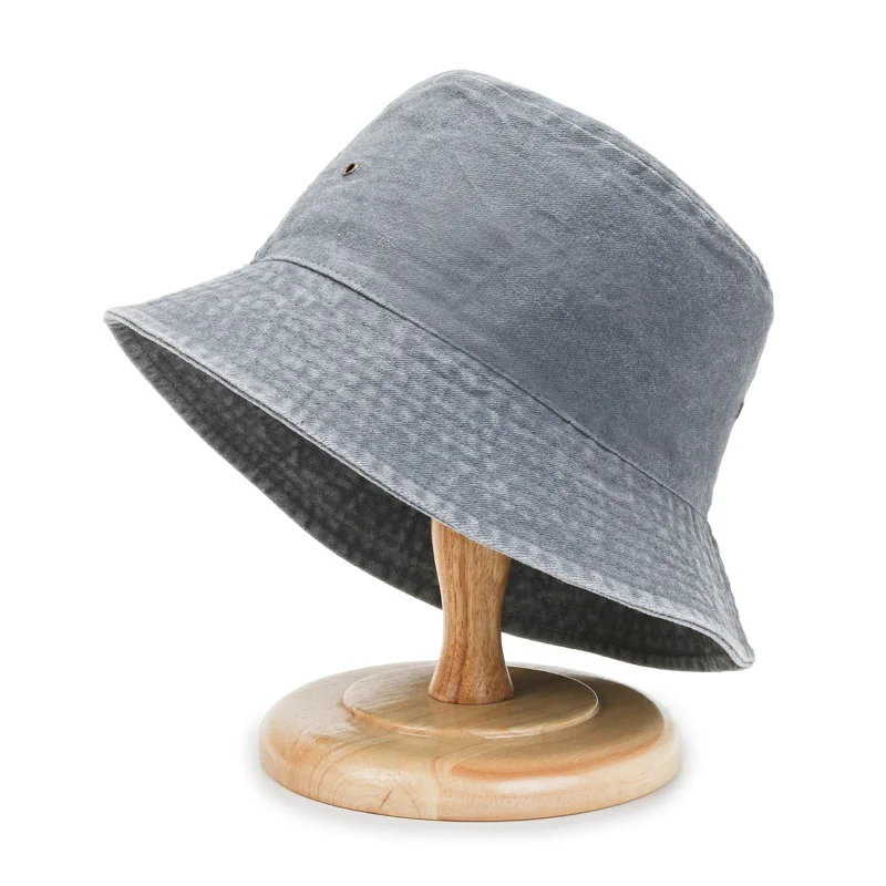 Beliebte Unisex Baumwolle Sommer gewaschen Jeans Eimer Hut Kappe für Frauen Frühling Fischer Hut Outdoor-Reise Sonnenschutz Geschenk – Detail 7
