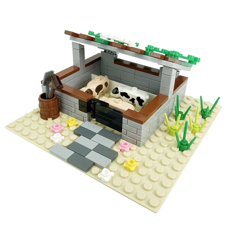 Building blocks, construction blocks, racing car building blocks, car building blocks, rainforest parts, animal, grass, jungle landscape, bush, flower, tree, plants, DIY MOC assemble, compatible all brands