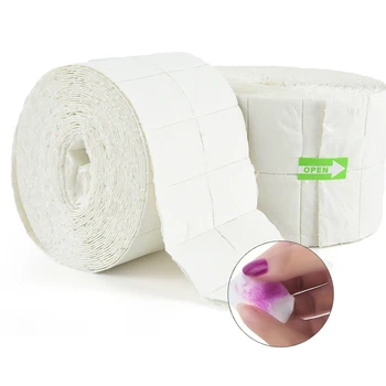 300pcs/roll Nail Cotton Wipes UV Gel Nail Tips Polish Remover Cleaner Lint Paper Pad Soak Nail Art Cleaning Manicure Tool