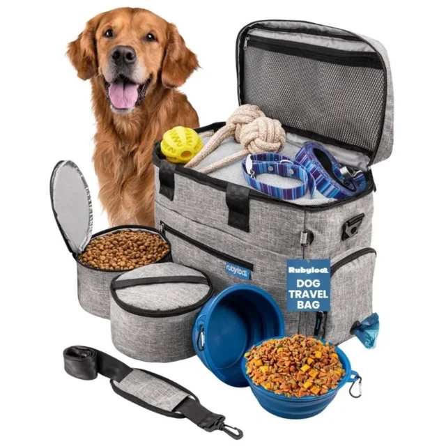 Multifunctional Dog Travel Bag - Durable Pet Carrier Organizer with Spacious Design Easy to Pack Perfect for Travel Accessories