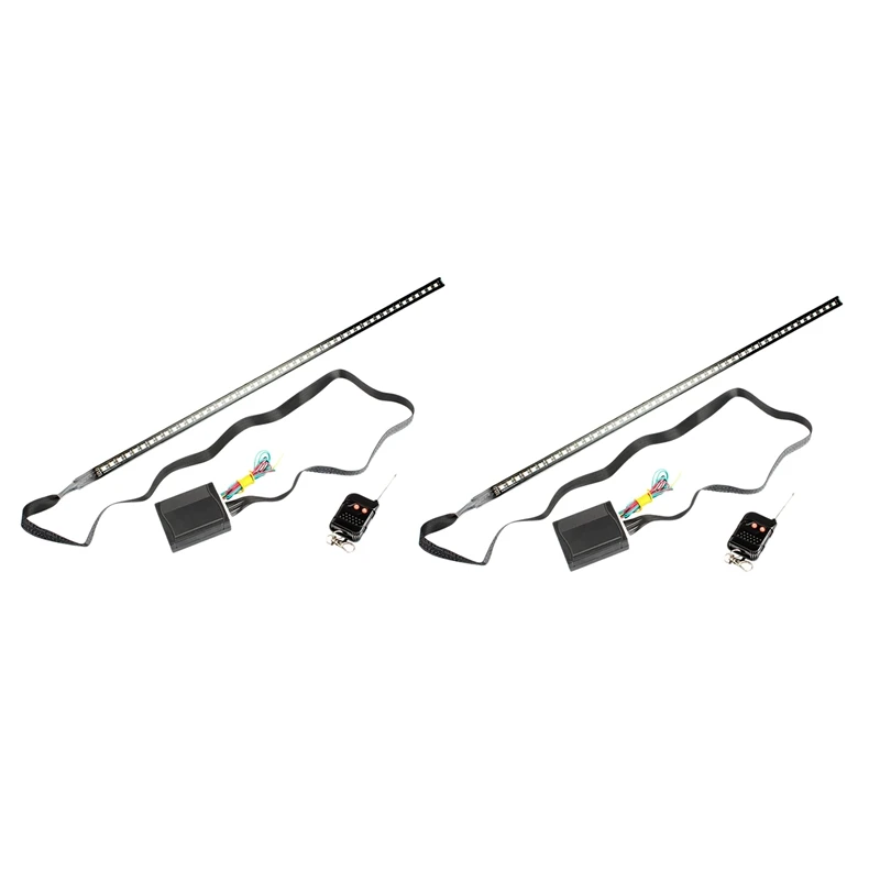 

2X Universal Car Front Bumper Intake Grille LED Strip Light 7 Color RGB For-BMW E90 F30 E46 Ford