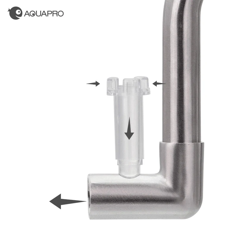 AQUAPRO Mini Skimmer Inflow Stainless Steel Inlet Outlet Pipes Shrimp Water Filter Lily Aquarium Fish Tanks Accessories Fishbowl 2
