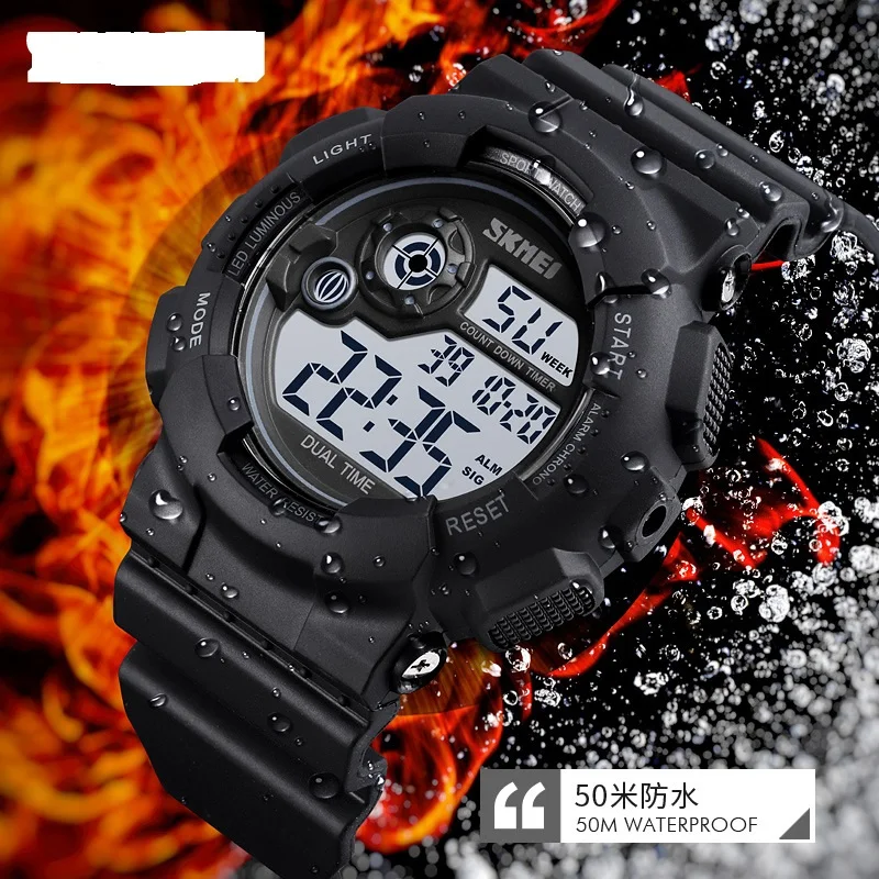 Fashion Outdoor Sport Watch Men Shockproof And Waterproof Military Wristwatches LED Display Electronic Digital Watch