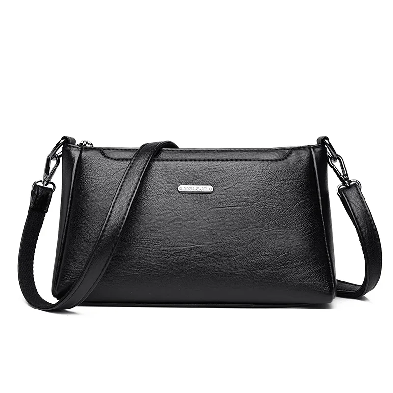 Luxury Women's PU Leather Crossbody Handbag - Large Capacity