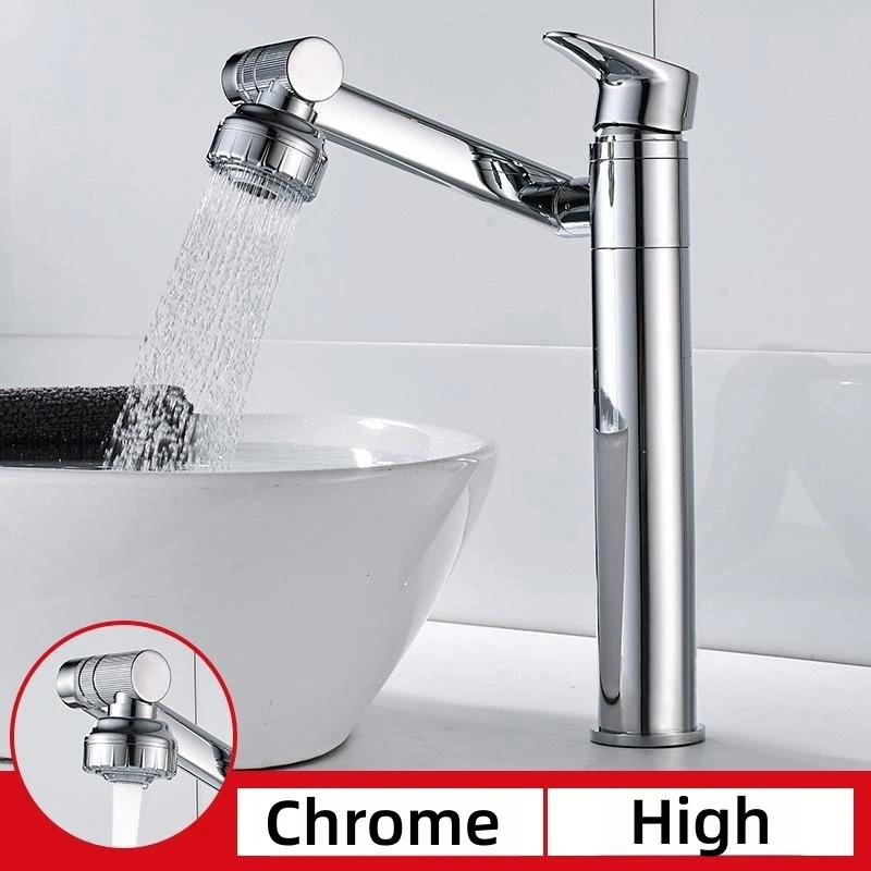 Miscelatore In Acciaio Inox Versione Alta Per Lavabo Senza Scarico Di Tubico Nil - Foto 8