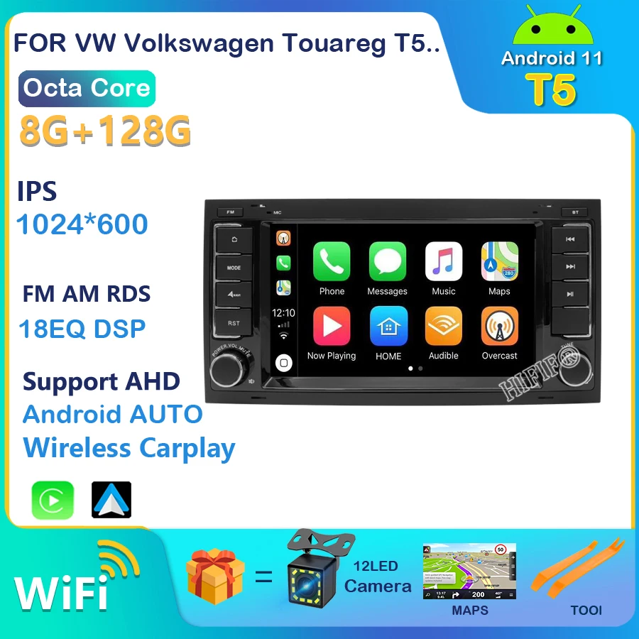 

DSP 4G 7'' Android 11 Car Radio Multimedia GPS For VW/Volkswagen/Touareg/Transporter T5 Multivan Naviagtion Player Audio Carplay