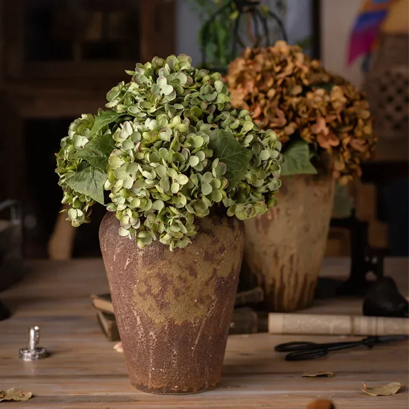 Künstliche Blumen Retro Hortensie Hochzeitsdekoration Wohnzimmer Wanddekoration Fotografie-Requisiten Kunstblumen