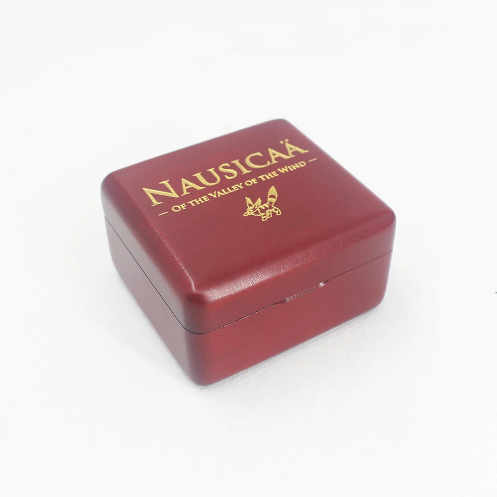 Wooden handmade wine red clockwork music box music box
